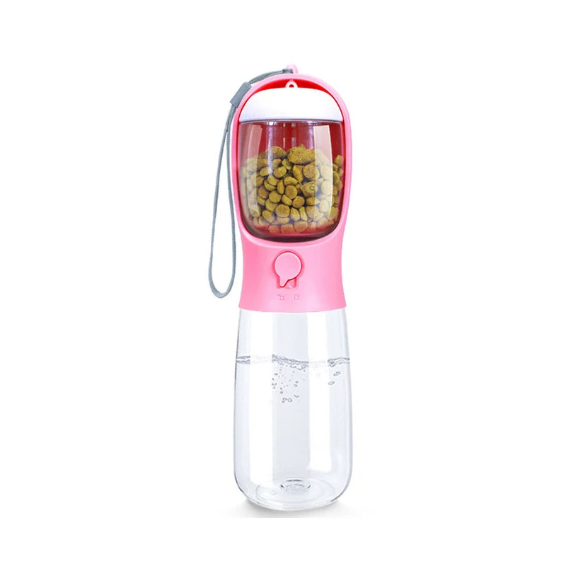 3 in 1 Dog Water Bottle Pet Bowls & Feeders Dog Water Bottle with Food Storage 550ml Outdoor Travel Pet Water Bottle