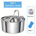 3.2L Ultra-Quiet Stainless Steel Cat Water Fountain Eco-Friendly Luxurious Pet Drinking Fountain with Automatic Filter Sensor