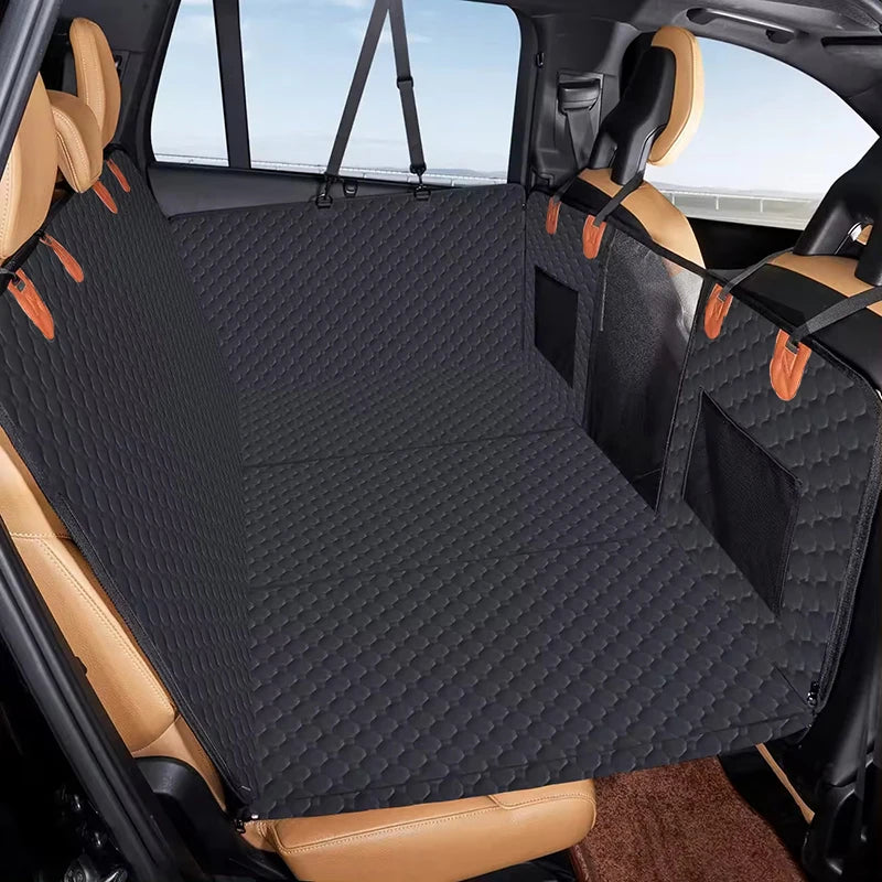 Luxury Extended Dog Car Seat Cover Car Bed Pet Backseat Cover Anti-Slip Waterproof Pet Mat for Car SUV Truck Dog Products