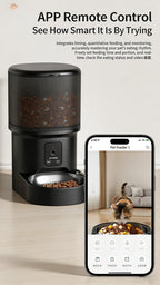OEM 4L Automatic Cat Feeder with Camera 2.4G WiFi Pet Food Dispenser Smart Voice Recorder APP Control with Stainless Steel Bowl