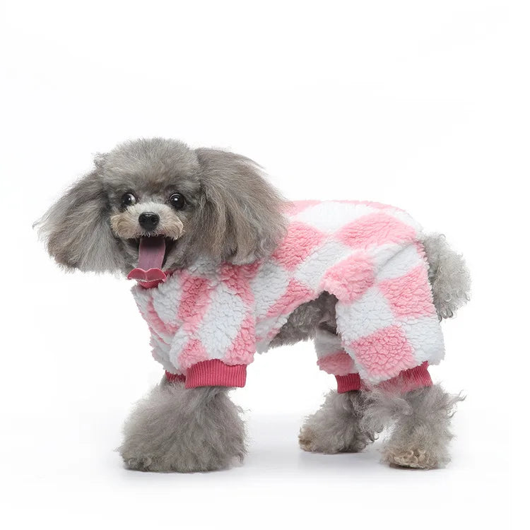 Winter Pet Clothes for Pet Dogs Jumpsuit Pajamas Dog Homewear Suit for Teddy Yorkie Chihuahua Warm Costumes Cat Puppy Clothing