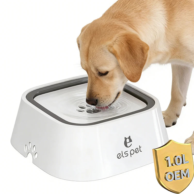 1L Pet Cat Dog Bowls Floating Bowl Water Drinker Not Wet Mouth Splash Water Cat Drinking Not Sprinkler Portable Dog Water Bowls