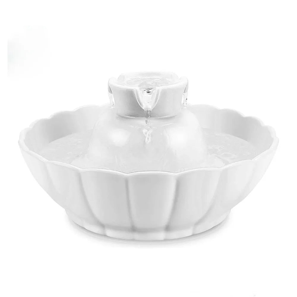 2..1L Ceramic Cat Bowl Cat Fountain with Activated Carbon Filter Custom LOGO Pet Water Dispenser Automatic for Cat Dog Drinking