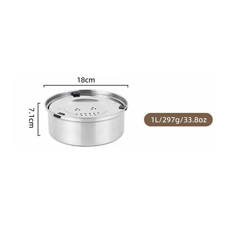 3L Stainless Steel No Spill Water Bowl for Dogs Non-Slip Slow Dog Bowl Water Feeder Dispenser for Medium Large Dogs