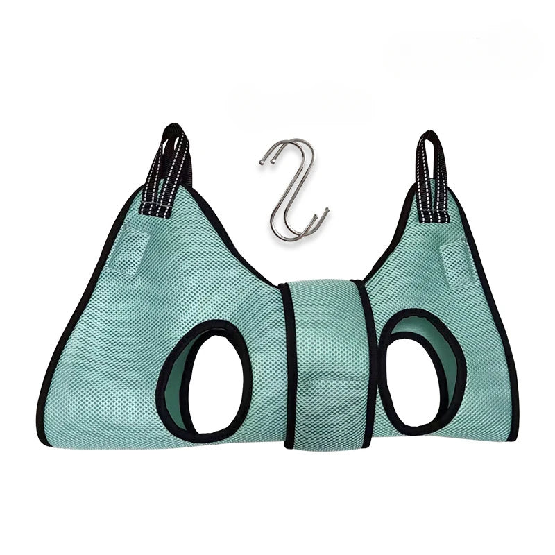 Portable Dog Grooming Cat Hammock Harness with Nail Clippers/Trimmer and Nail File Essential Grooming Tools