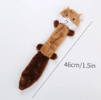 Durable Plush Dog Squeaky Toys Cute Cartoon Animals Chew Toys with Crinkle Sound for Small Puppies