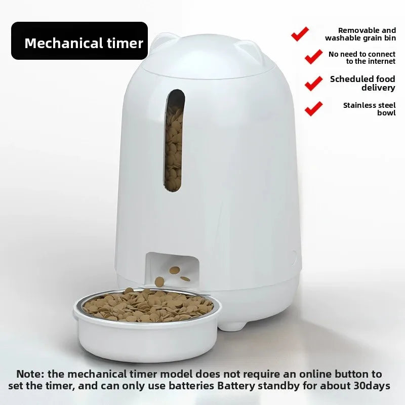 New Intelligent Bluetooth Remote Control Pet Automatic Feeder with Mobile App Battery Powered