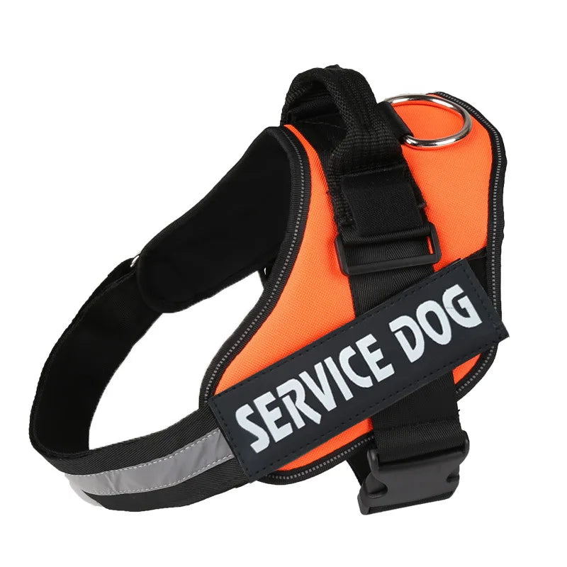 Custom Dog Harness Vest ID Patch Reflective Breathable Adjustable Pet Harness Designer Dog Harness Outdoor Dog Products