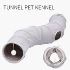 Collapsible Cat Tunnel Cat Toys Play S Shape Tunnel Durable Suede Hideaway Interactive Pet Crinkle Tunnel with Ball Cat Supplies