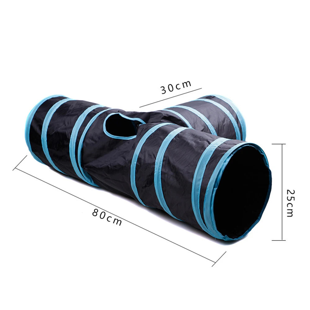 Interactive Eco-Friendly Cloth Cat Tunnel Toy 2/3/4/5 Tube Tunnels Extensible Collapsible Cat Play Tent Kitty Rabbit Small