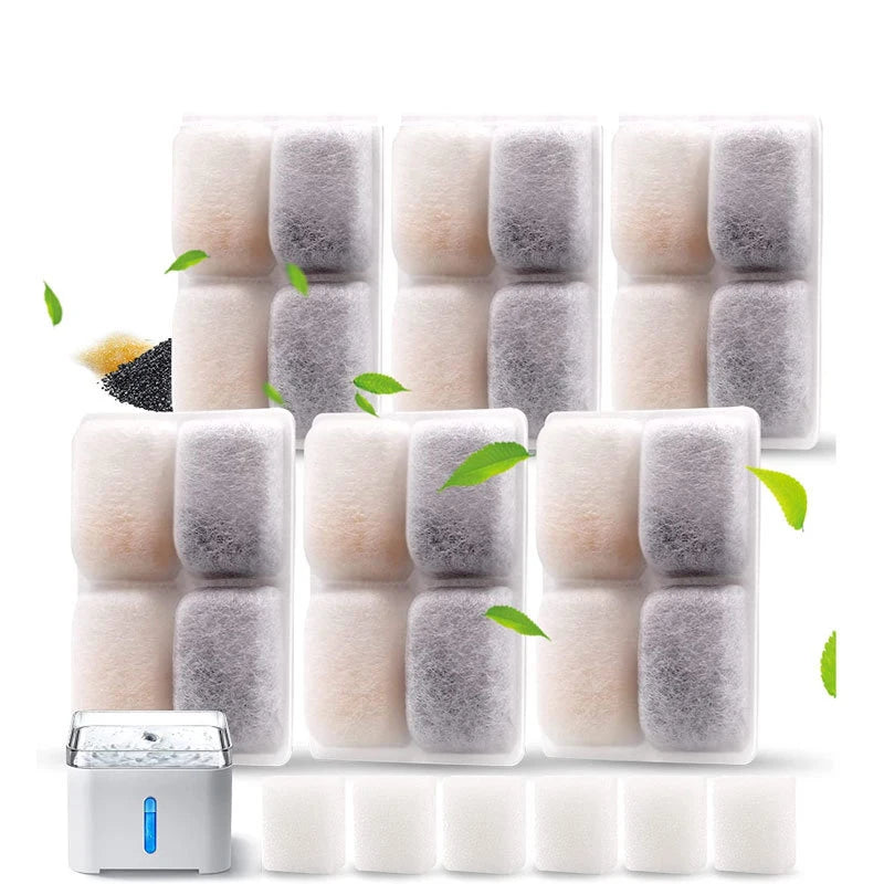 Universal 2L Eco-Friendly Automatic Pet Water Dispenser Cat Water Fountain Filters Coconut Activated Carbon Replacement Filters