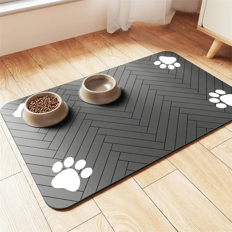 Wholesale Silicone Pet Bowls Mat Non Slip Pet Food Mat Dog Cat Square Bone Shaped Pet Feeding Mat