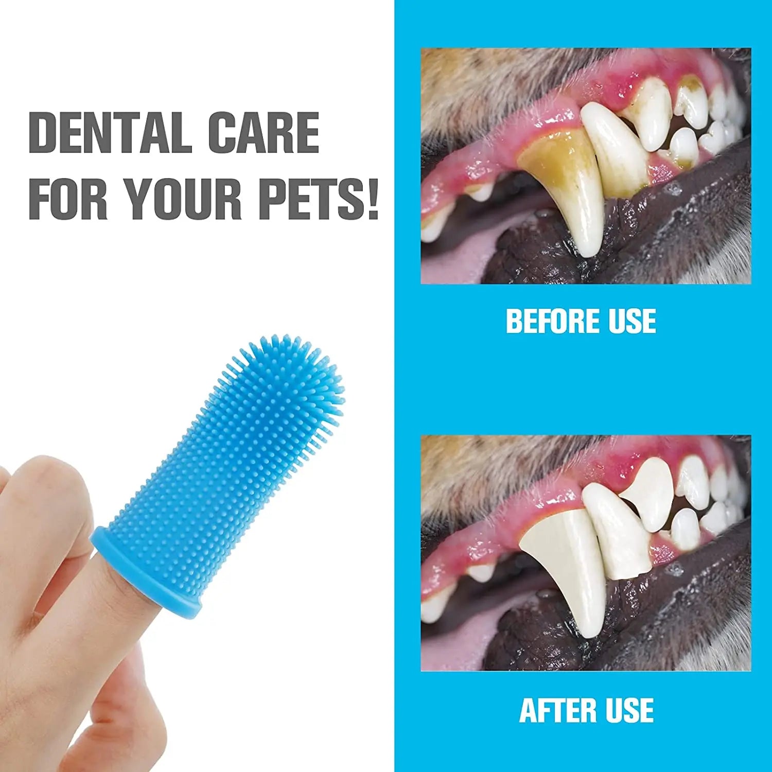 Pet Finger Brush Soft Dog Toothbrush Teeth Cleaning Tools Bad Breath Care Non-toxic Silicone Dog Brush Teeth Set Dog Products