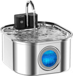 OEM Indoor Wireless Luxurious Portable Stainless Steel Cat Water Fountain Smart Quiet Charge 3 Flow Modes Multi-layer Filtration