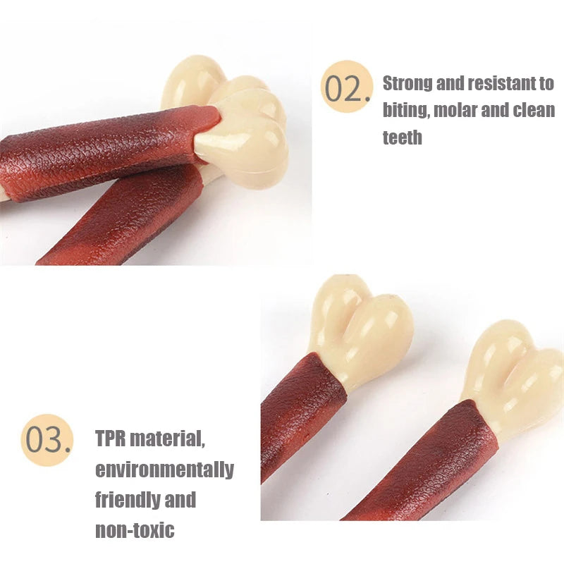 Dog Chew Toys Bone Shape Dogs Toy Beef Flavor Nearly Indestructible Toys for Small Medium Large Dogs Chew Bite Resistant Product