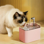 1.5L Modern Solid Plastic Automatic Cat Water Fountain with Continuous Flow Self-Filling Smart Pet Water Dispenser
