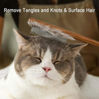 Professional Pet Grooming Brush Gentle Slicker Softwood Hair Remover Durable Wooden Handle Safe Portable Fluffy Coat Care Tool
