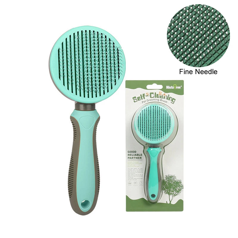 Dog Brush Self-Cleaning Cat Comb Needle Portable Pet Hair Remove Brush for Long Hair Dogs Pet Grooming Brush Dog Products