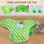 Interactive Cat Toy Automatic Cat Toys for Indoor Cats Hide Seek Cat Toy with Motion Activated Moving Feather USB Rechargeable