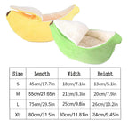 Banana Cat Bed House Cute Funny Cozy Cat Mat Beds Warm Durable Portable Pet Basket Kennel Dog Cushion White Lining Multicolor