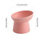 Ergonomic Ceramic Cat Bowl Angled Design for Neck Comfort Supportive Elevated Feeder Pet Dining Solution for Indoor Cats