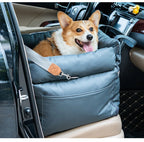 Customized  LOGO Luxury Faux Leather Dog Car Seat Booster Bed Pet Car Seat Bed with Safety Buckle Luxury Dog Beds Pet Car Seat