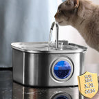 3.2L Smart Cat Water Fountain Pet Water Fountain Stainless Steel Pet Water Dispenser Automatic Cat Fountain Cat Products
