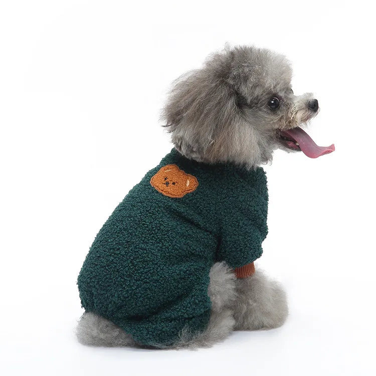 Winter Pet Clothes for Pet Dogs Jumpsuit Pajamas Dog Homewear Suit for Teddy Yorkie Chihuahua Warm Costumes Cat Puppy Clothing