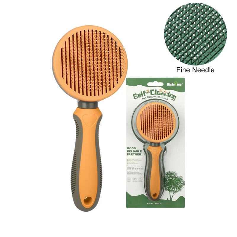 Dog Brush Self-Cleaning Cat Comb Needle Portable Pet Hair Remove Brush for Long Hair Dogs Pet Grooming Brush Dog Products