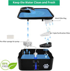 6 Pack Replacement Filters for 230oz Dog Water Fountain Activated Carbon and PP Cotton Kastty Food Grade Water Fountain Filters