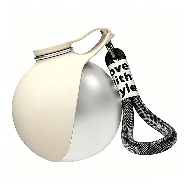 Custom LOGO 285ml Portable Dog Water Bottle Outdoor Pet Water Dispenser Dog Water Bottle Foldable Stainless Steel OEM ODM
