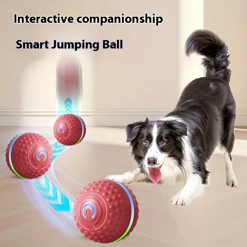 Self-Bouncing Interactive Dog Toy Ball Smart USB Rechargeable Indoor and Outdoor Playing Ball for Medium Large Dogs