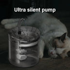 2L Portable Transparent Automatic Pet Water Dispenser Smart Cat Water Fountain Sensor Eco-Friendly Plastic Ultra Silent Charge
