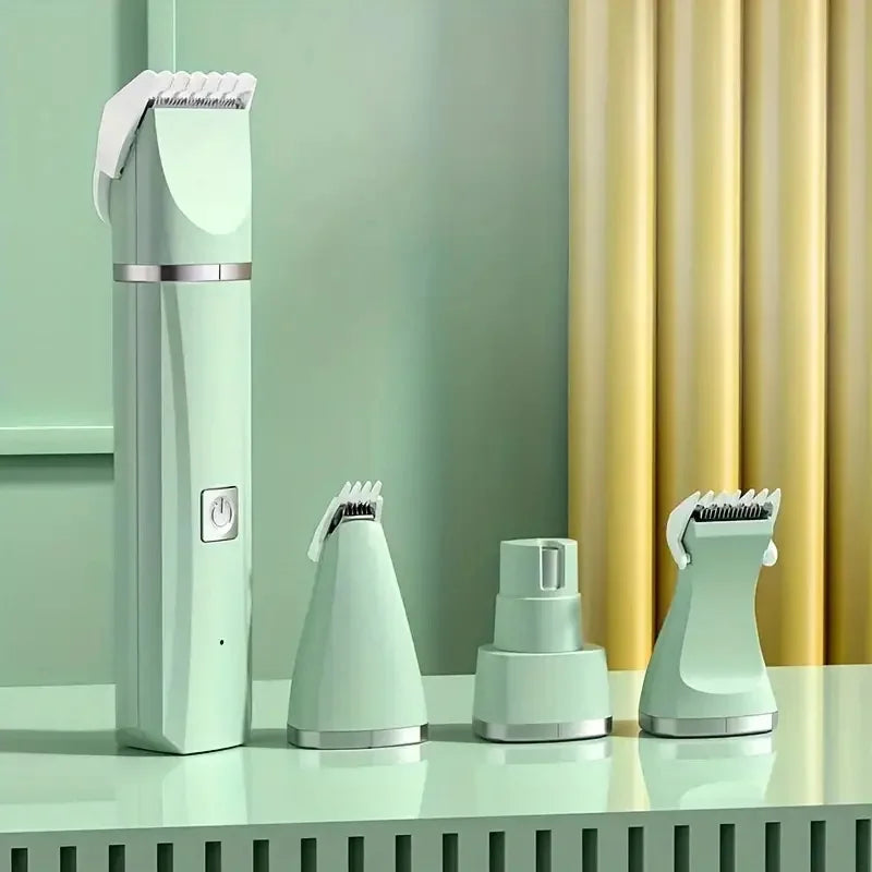 4 in 1 Foldable Simple Cordless Pet Grooming Kit Rechargeable Portable Dog Cat Hair Clipper Set Pet Nail Grinder