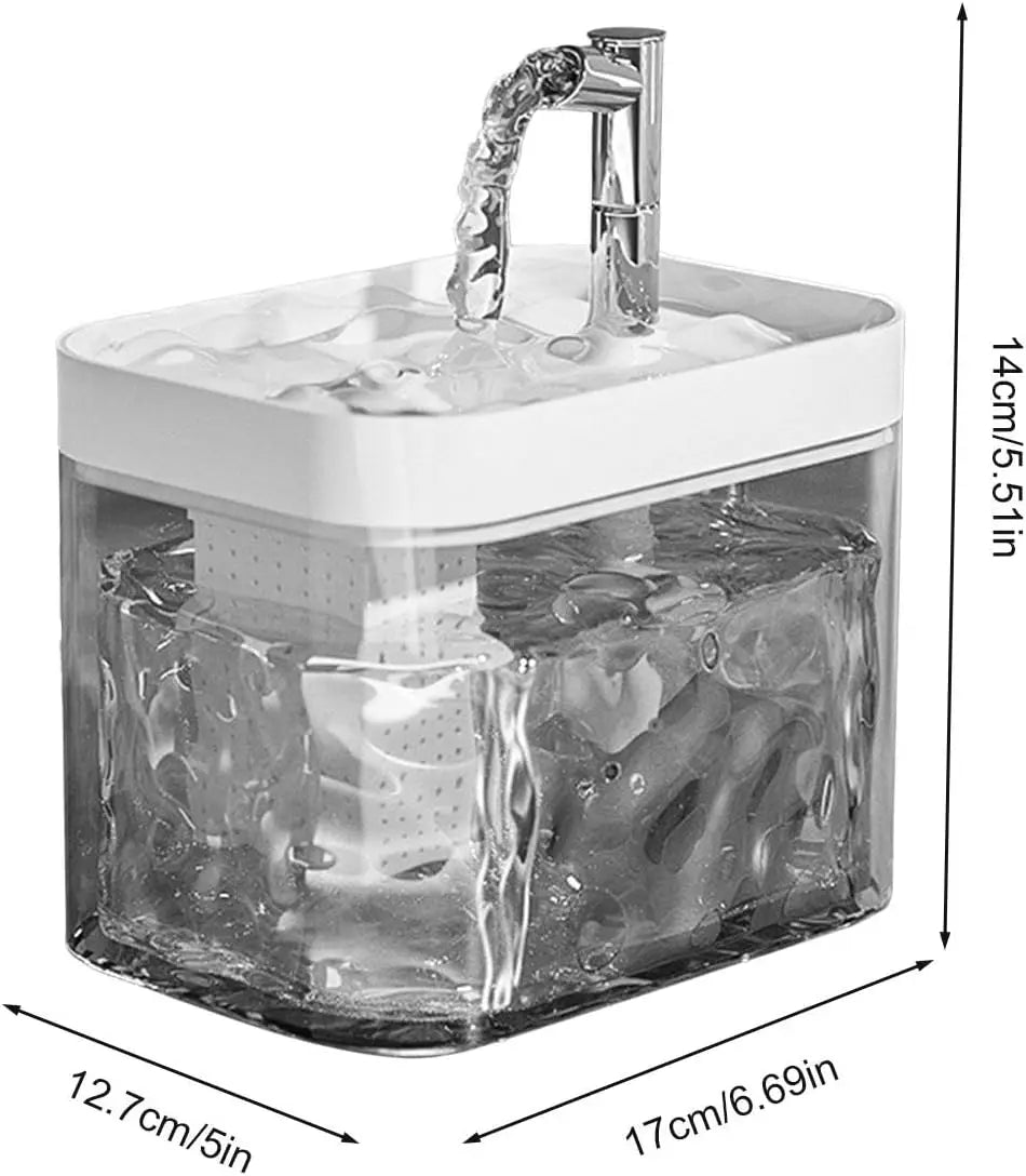 Cat Water Bowl Automatic Pet Fountain Cat Water Fountain Pet Water Dispenser Automatic Drinking Dispenser for Small Medium Pets