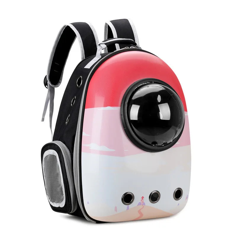 Cat Backpack Pet Carrier Puppy Carrying Bag Small Dog Pet Manufacturer Space Capsule Carrier for Small Medium Cats with Cover