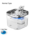 2L Transparent Automatic Cat Water Fountain 304 Stainless Steel Cat Fountain Pet Water Dispenser with Filters