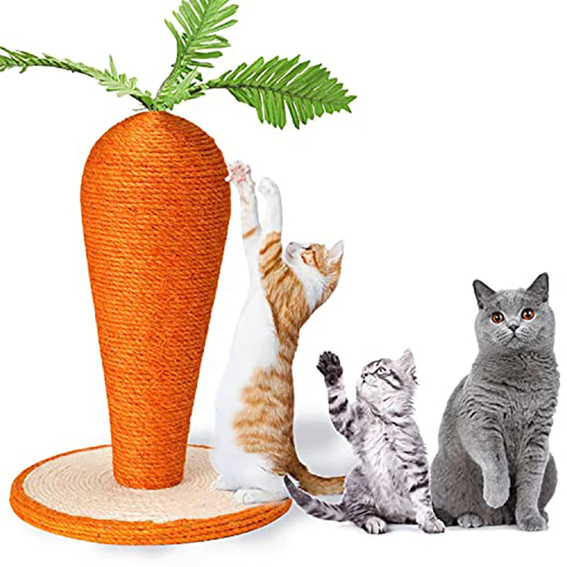 Cat Scratcher Carrot Climbing Small Tree Wearable Toy Cat Tree Scratching Post for Cat Tower Cartoon House Toy Supplies for Pet