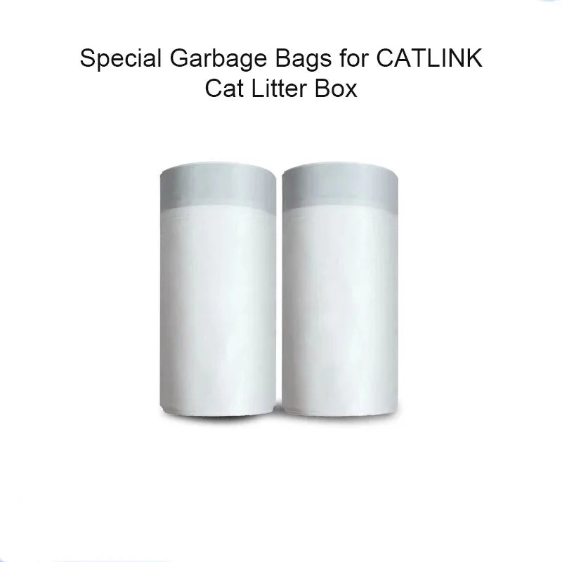 2 Rolls Pet Poop Bags Plastic Garbage Bag for Cats for Catlink AI Intelligent Voice Automatic Cat Litter Box Special Dog