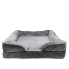 Customized LOGO Orthopedic Dog Bed for Medium Dogs Waterproof Sofa Bed Foam Pet Couch Removable Washable Cover Waterproof Lining