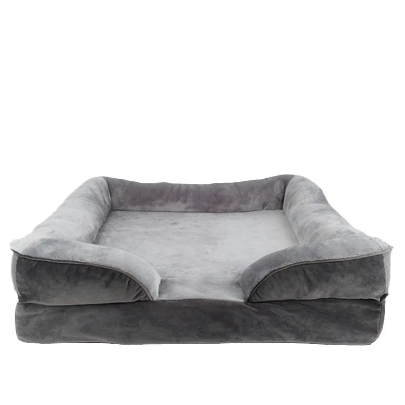 Customized LOGO Orthopedic Dog Bed for Medium Dogs Waterproof Sofa Bed Foam Pet Couch Removable Washable Cover Waterproof Lining