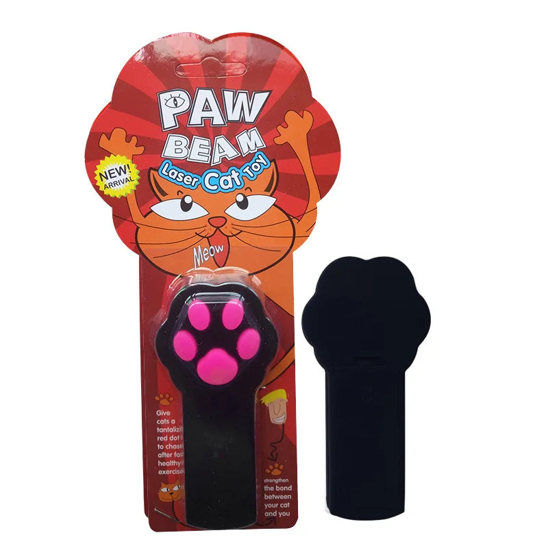 Paw Style Electronic Pet Cat Catch Toys Interactive Cat Toys LED Light Pointer Exercise Chaser Toy Cat Scratching Training Tool