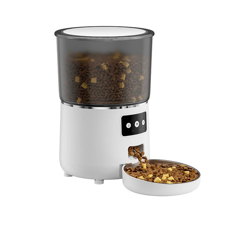 4L Automatic 2-in-1 Pet Feeder Night Vision Camera WIFI Remote APP Timed Quantified Dog Supplies Plastic Charge Power Source