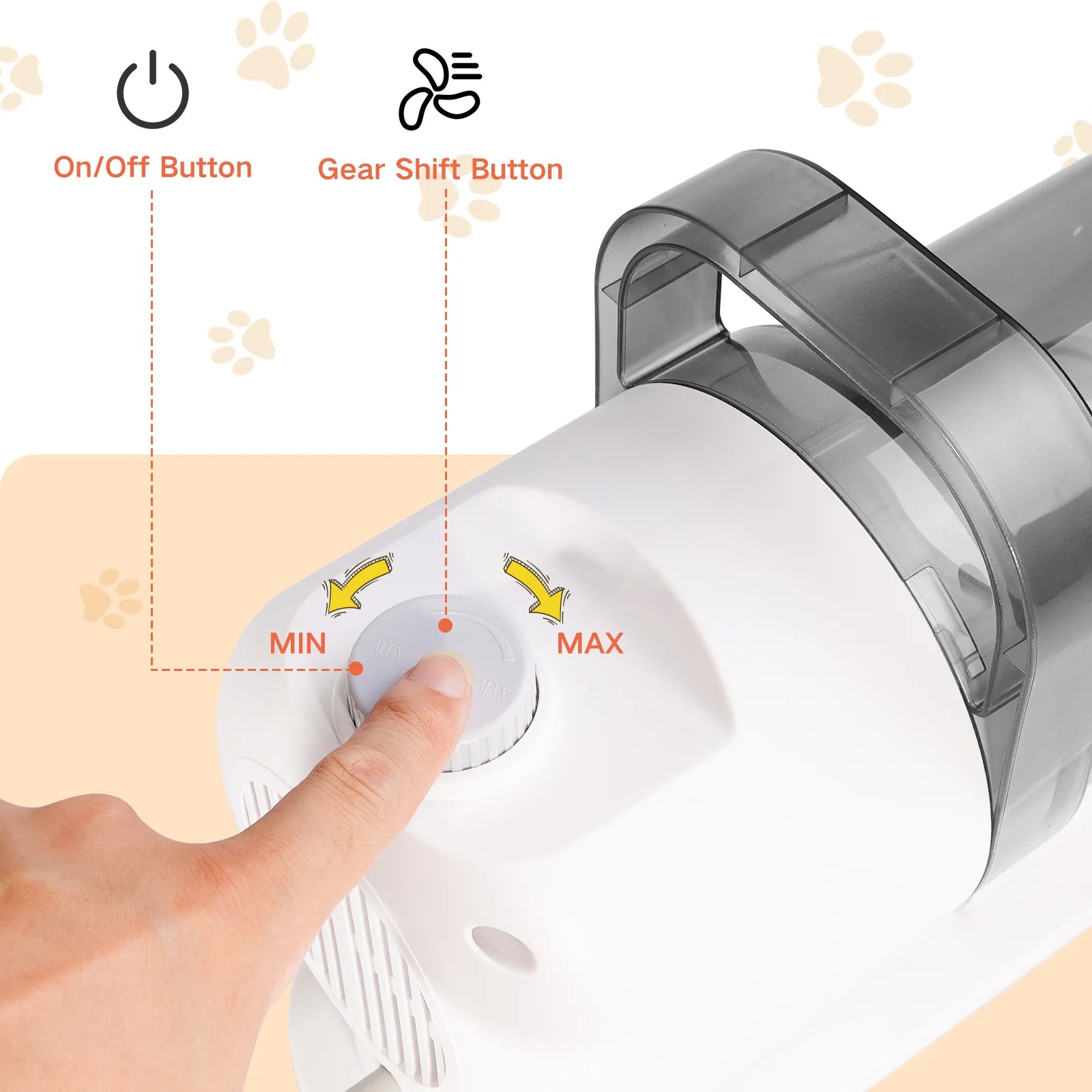 6-in-1 Dog Grooming Vacuum Kit Strong Pet Hair Removal Professional Clippers 6 Guide Combs Pet Grooming Tools for Dogs Cats