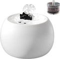 1.5L Automatic Cat Water Dispenser Fountain Rechargeable Pet Water Dispenser with Long-Lasting Filtered Sensor Ceramic Cat Bowl