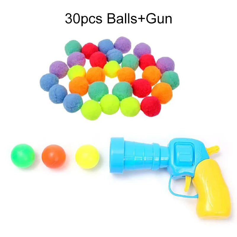 Interactive Launch Training Cat Toys Creative Dog Training Toys Kitten Mini Pompoms Games Stretch Plush Ball Toy Cat Products
