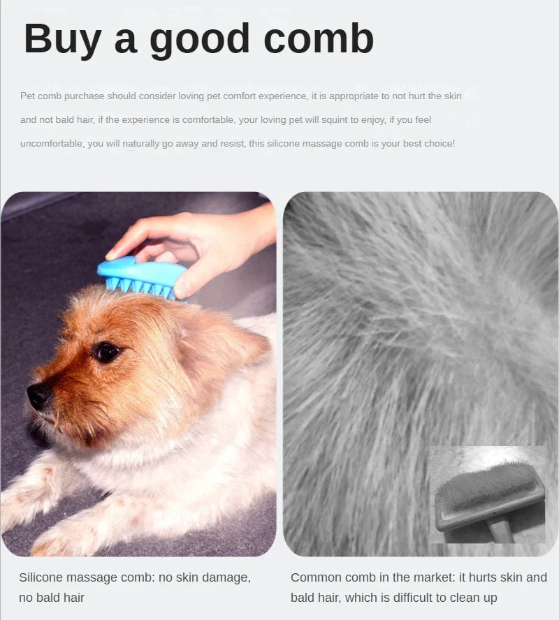 Pet Dog Bath Brushes Silicone Massage Shampoo Portable Cat Shower Brush Pet Grooming Dog Cleaning Tools Dog Products