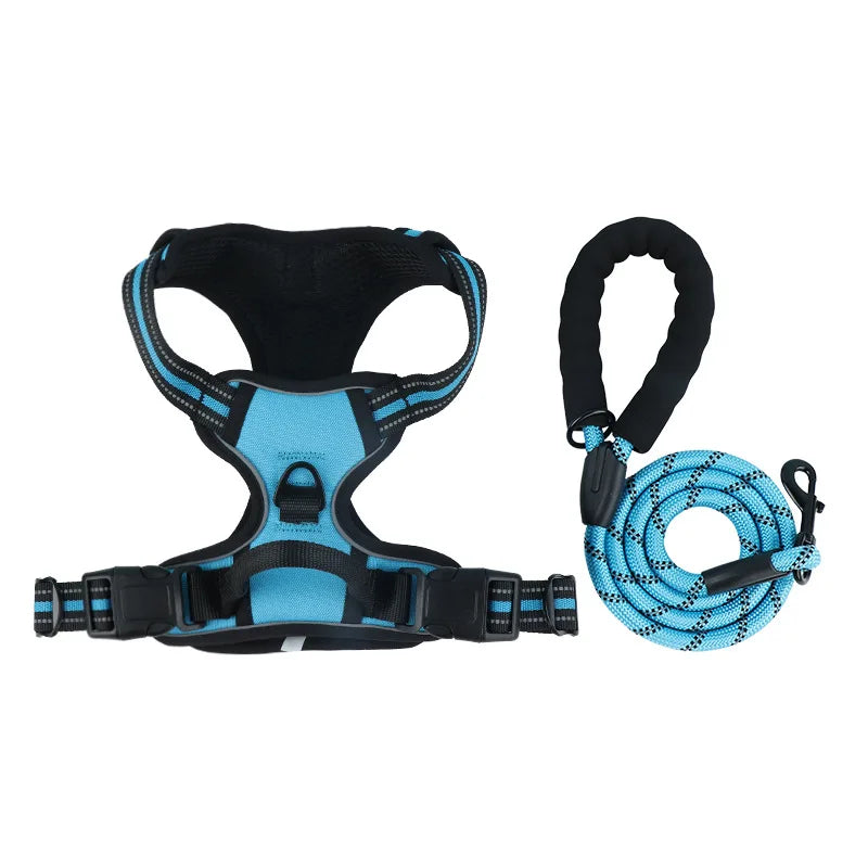 Dog Harness for Large Dogs No Pull Vest with Reflective Strip Control Handle Adjustable Comfortable for Easy Walking Pet Harness