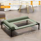 Large Breathable Mesh Dog Bed Off-The-Ground Moisture-Proof with Removable Washable Feature Universal Camp Bed for Summer Winter
