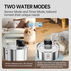 5000mah Portable Automatic Cat Water Fountain OEM 3.2L Smart Pet Drinking Fountain with Stainless Steel Filter for Cats and Dogs